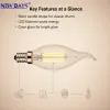 NEWDAYS brand cross-border new C35L tail-end transparent filament lamp E14 commonly used screw-type retro American energy-saving bulb, energy-saving high-brightness, ultra-long battery life, limited-time discount bulb details Picture